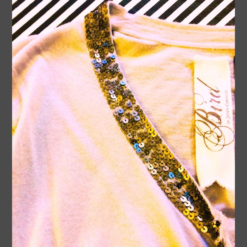 Bird By Juicy Couture Gray sequined cardigan - Picture 5 of 8